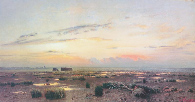 Isaac Levitan Marsh at evening Germany oil painting art